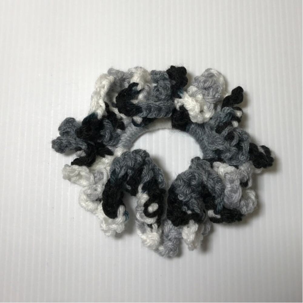 NWT Multicolor Handmade Crocheted Hair Scrunchie